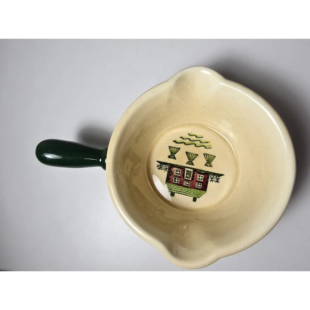 Metlox Poppytrail HOMESTEAD PROVINCIAL Gravy Bowl Boat Handled‎ 2 Spout